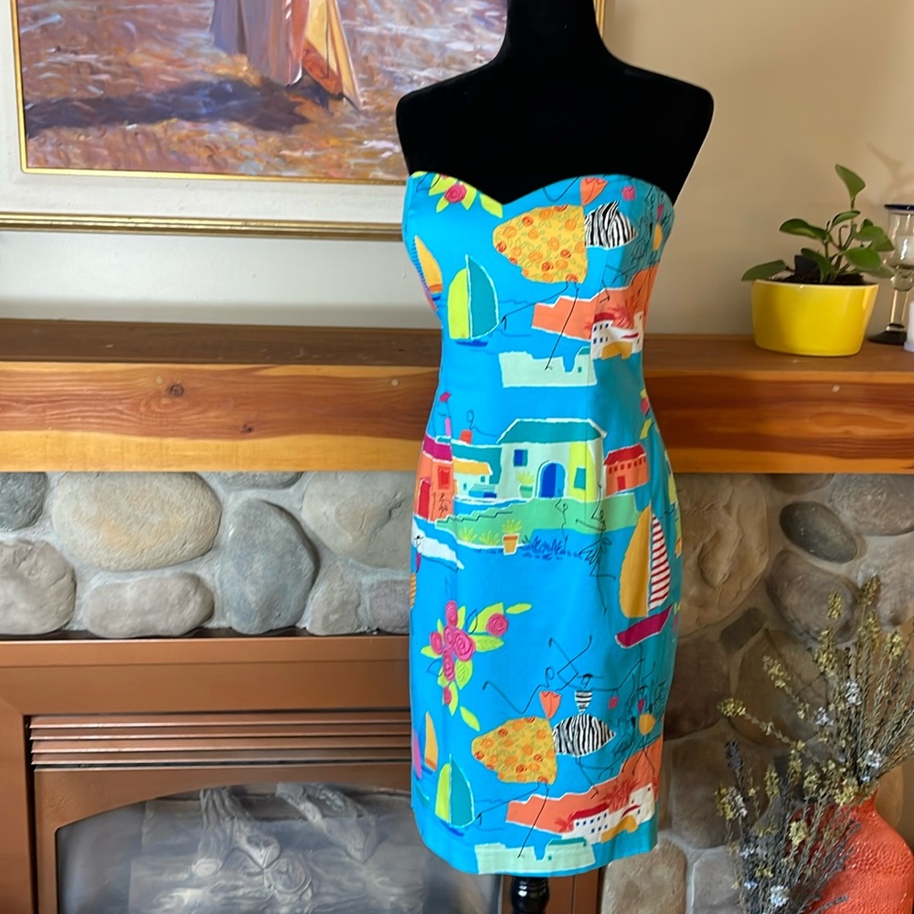 David Meister strapless dress (Size 12)
